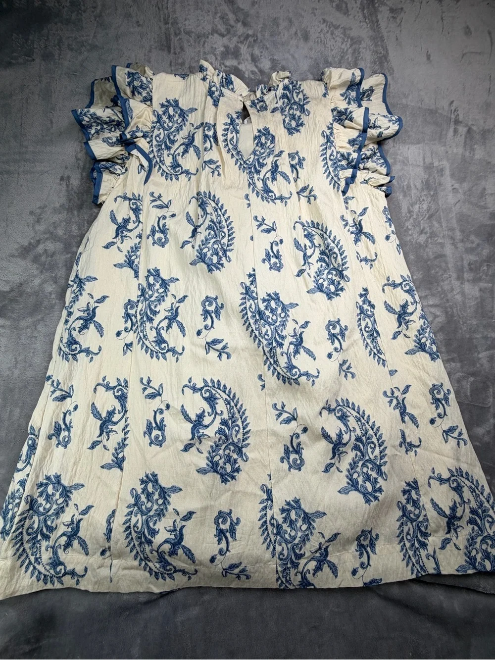 NTW Umgee  Cream Nightgown Women’s Fall Guest Wedding Party Sundress Beach L